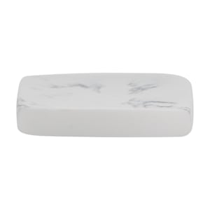 White Marble Effect Ceramic Soap Dish
