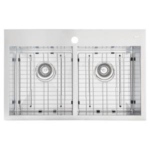 TASSILI SUPRA Xaya Double Bowl Kitchen Sink Stainless Steel 31 in. x 20 in.