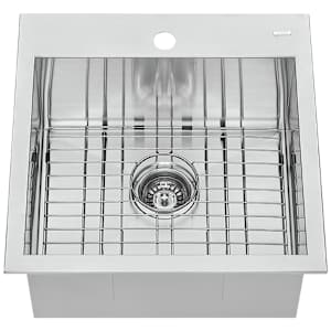Évier de cuisine simple Xaya en acier inoxydable 20 po x 20 po TASSILI SUPRA