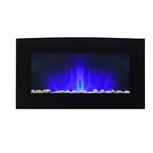 Curved Rectangular Wall-Mounted Electric Fireplace 35 1/8 in.
