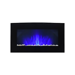 Curved Wall-Mounted Electric Fireplace 28 1/4 in.