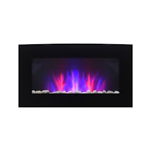 Curved Wall-Mounted Electric Fireplace 28 1/4 in.