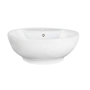 Vasque ronde en porcelaine blanche Marisa 17 15/16 po TASSILI
