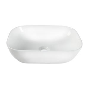 Vasque rectangulaire en porcelaine blanche Tosca 18 5/16 po x 13 po TASSILI SUPRA