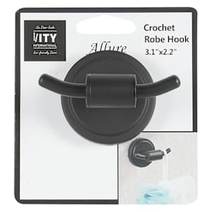 Double Allure Towel Hook Black