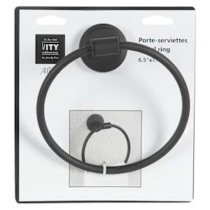 Allure Towel Ring Black