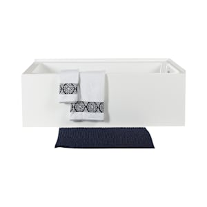 TASSILI SUPRA Bohol Corner Bathtub Right-Hand Drain 60 in. x 32 in.
