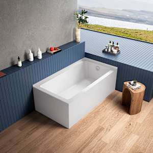 TASSILI SUPRA Bohol Corner Bathtub Right-Hand Drain 60 in. x 32 in.