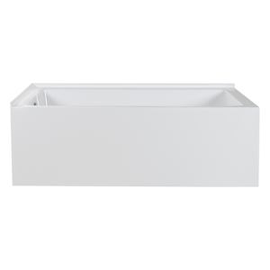 Baignoire en coin Bohol drain à gauche 60 po x 32 po TASSILI SUPRA
