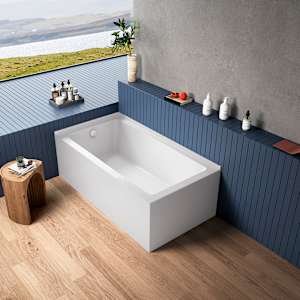 Baignoire en coin Bohol drain à gauche 60 po x 32 po TASSILI SUPRA