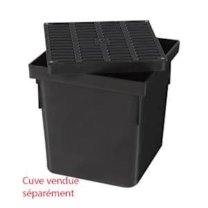 Couvercle pour cuve de garage 12 po x 12 po
