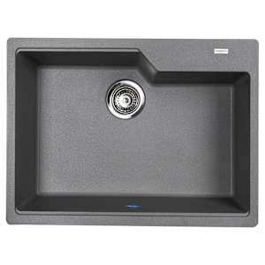 Évier de cuisine simple gris pierre 22 1/16 po x 19 11/16 po