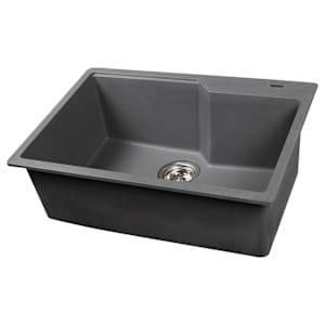 Évier de cuisine simple gris pierre 22 1/16 po x 19 11/16 po