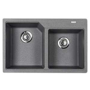 Double Bowl Kitchen Sink Stone Grey 30 11/16 in. x 9 11/16 in.