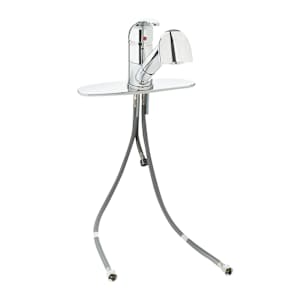 Robinet de cuisine à douchette rétractable 1 poignée chrome poli