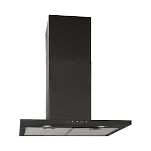 Hotte de cuisine cheminée Designer BWS1, 30 po acier inoxydable noir 450 pi³/min