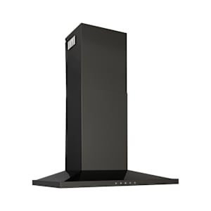 Hotte de cuisine cheminée Designer BWS1, 30 po acier inoxydable noir 450 pi³/min