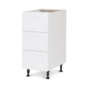 Armoire de cuisine Shaker module de bas 3 tiroirs 15 po