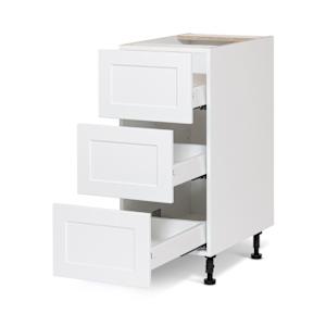 Armoire de cuisine Shaker module de bas 3 tiroirs 15 po
