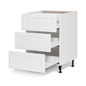 Armoire de cuisine Shaker module de bas 3 tiroirs 24 po