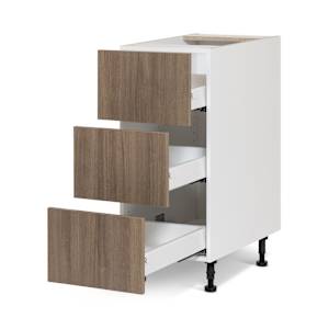 Armoire de cuisine Fashionista module de bas 3 tiroirs 15 po