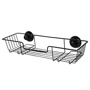 Panier de douche à ventouses noir