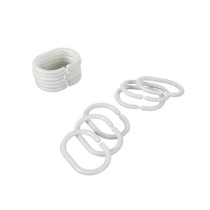 Shower Curtain Hooks Pkg/12 White
