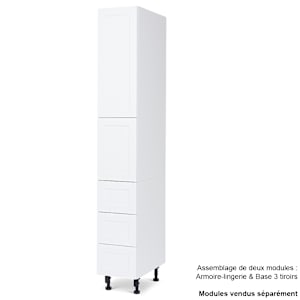 Armoire de rangement Shaker module de bas 3 tiroirs 12 po