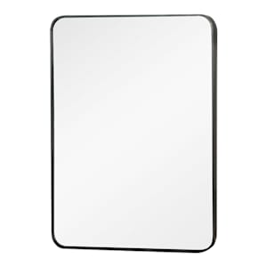 Miroir rectangulaire avec cadre en aluminium noir brossé 24 1/2 po x 30 1/2 po TASSILI SUPRA
