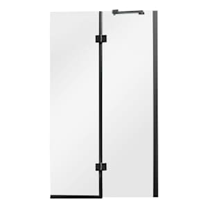 TASSILI SUPRA Alaska Bathscreen 30 in. x 55 1/8 in. Black Finish