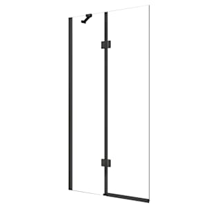 TASSILI SUPRA Alaska Bathscreen 30 in. x 55 1/8 in. Black Finish