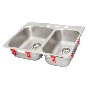 Double Bowl Kitchen Sink Stainless Steel 27 1/4 in. x 20 9/16 in.