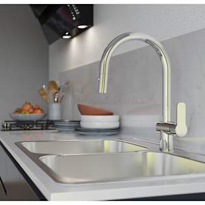 Évier de cuisine double en acier inoxydable 31 1/4 po x 20 1/2 po