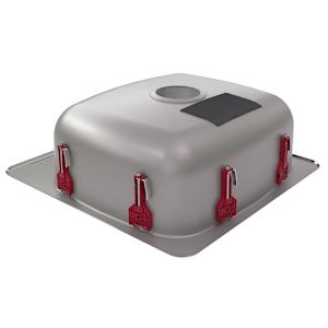 Évier de cuisine simple en acier inoxydable 20 1/8 po x 20 9/16 po