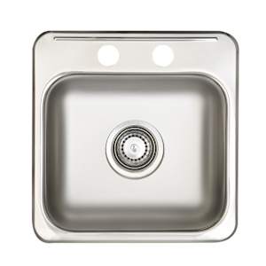 Single Bowl Bar Sink Stainless Steel 15 1/8 in. x 15 7/16 in.