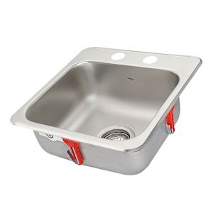 Single Bowl Bar Sink Stainless Steel 15 1/8 in. x 15 7/16 in.