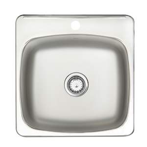 Évier de cuisine simple en acier inoxydable 20 1/8 po x 20 9/16 po