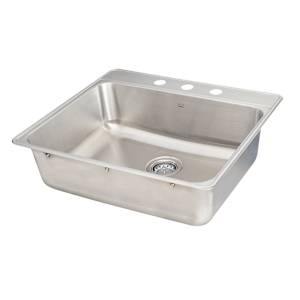 Single Bowl Kitchen Sink  Stainless Steel 25 in. x 22 in.