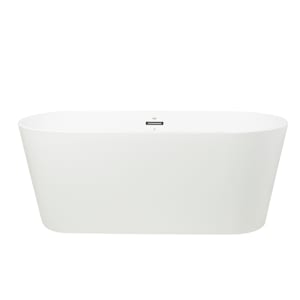 TASSILI Scotia Freestanding Bathtub Central Drain 58 7/8 in. x 30 5/16 po