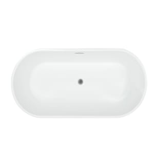 TASSILI Scotia Freestanding Bathtub Central Drain 58 7/8 in. x 30 5/16 po