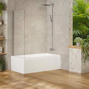 TASSILI SUPRA Alaska Bath Shower Side Panel 32 in. Chrome Finish