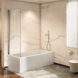 TASSILI SUPRA Alaska Bath Shower Side Panel 32 in. Chrome Finish