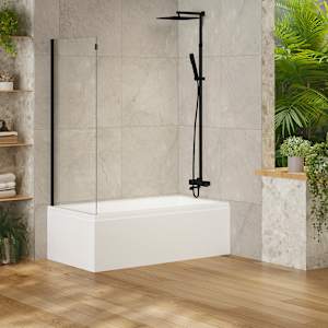 TASSILI SUPRA Alaska Bath Shower Side Panel 32 in. Black Finish