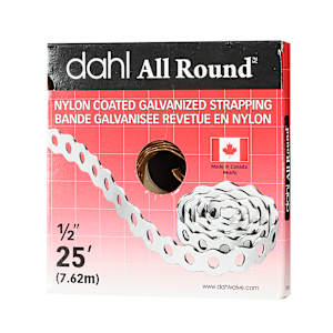 Perforated Nylon Coated Steel Strapping 1/2 in. x 10 ft.