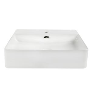 Vasque rectangulaire en porcelaine blanche Livia 19 11/16 po x 16 3/4 po TASSILI SUPRA