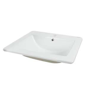 TASSILI Stella RectangularPorcelain Wash Basin White 21 1/4 in. x 18 5/16 in.
