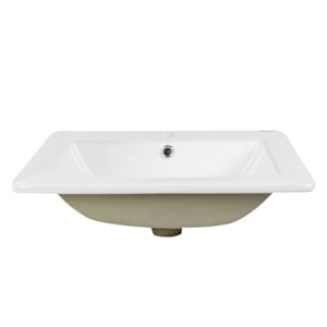 TASSILI Stella RectangularPorcelain Wash Basin White 21 1/4 in. x 18 5/16 in.