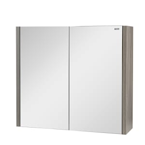 Pharmacie Sienna fini chêne gris avec miroir 29 1/2 po x 25 9/16 po TASSILI