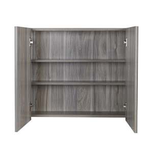 Pharmacie Sienna fini chêne gris avec miroir 29 1/2 po x 25 9/16 po TASSILI