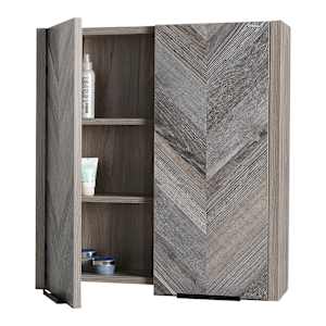 Pharmacie Sienna fini chêne gris 23 5/8 po x 25 9/16 po TASSILI